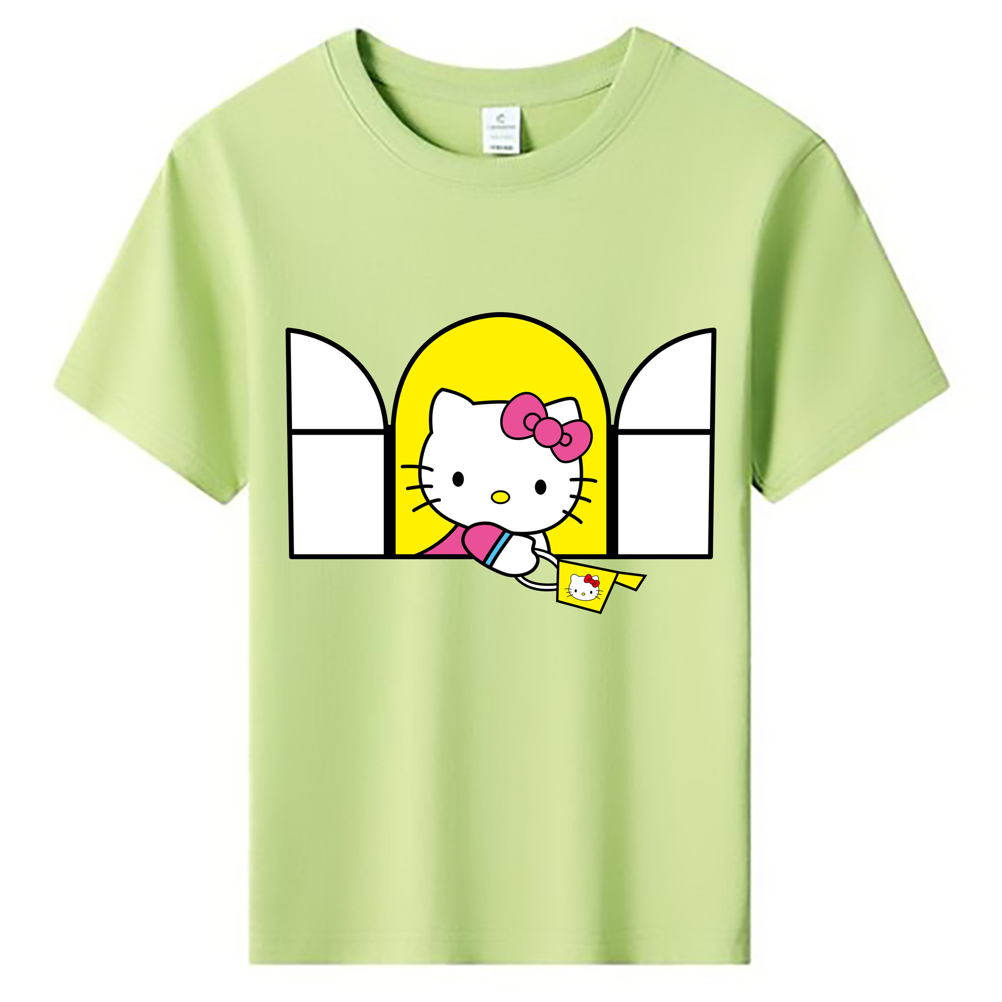 （画像用） Hello Kitty ハローキティ 綿100％キッズTシャツ（フロントプリント）